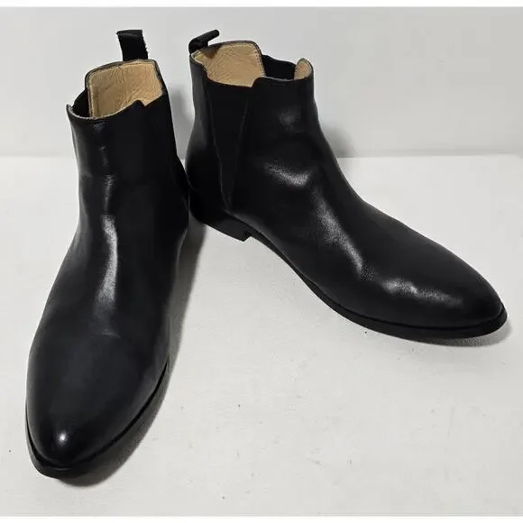 Nisolo Boots Womens Everyday Chelsea Black Leather Ankle Booties SZ 10 - Picture 1 of 9